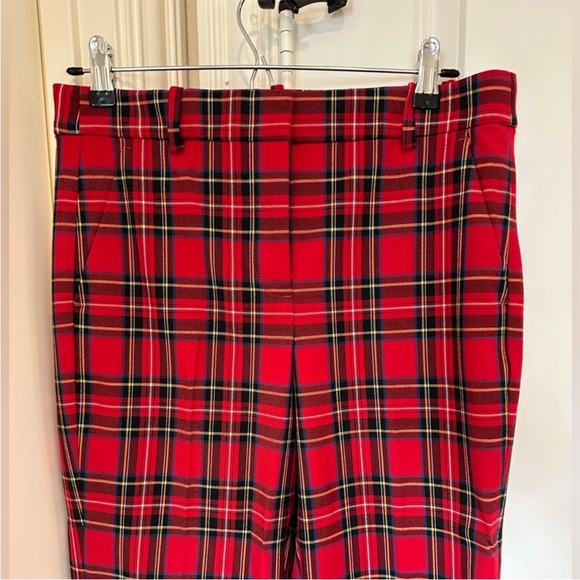 J.Crew Factory Red Plaid Kallie Pant Size 6 NWT - Picture 5 of 6